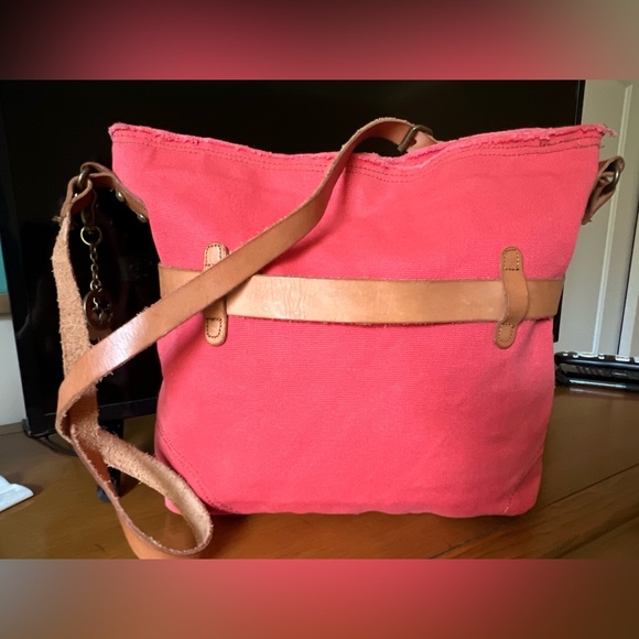 Lucky Brand Colexico Cayenne Color Canvas Studded Tote Crossbody - Picture 5 of 16